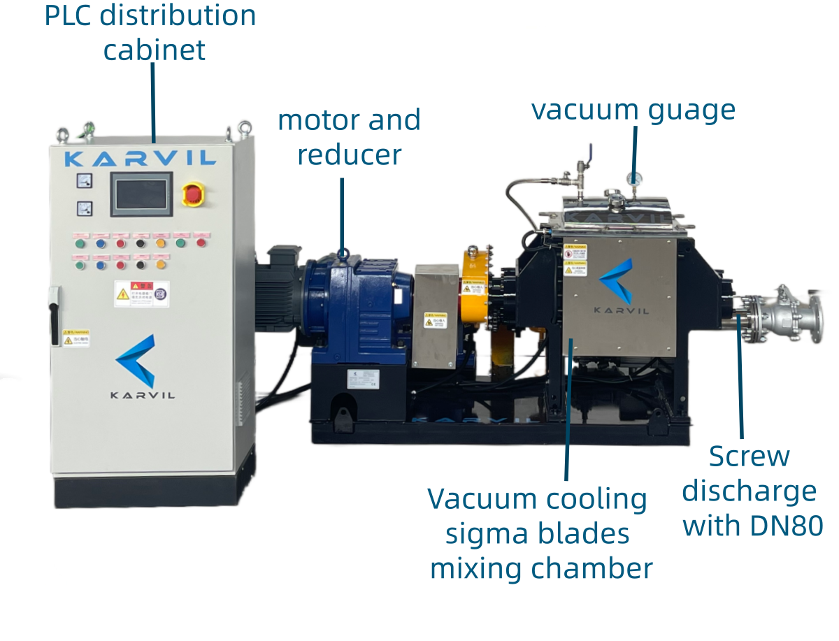 High-Wear-Screw-Discharge-Vacuum-Kneader (5) Impastatrice sottovuoto con scarico a vite ad alta usura (5)