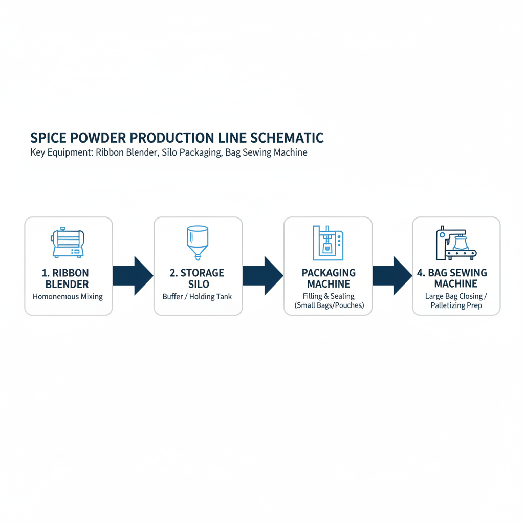 Powder-Blending-And-Packing-Line Linea di miscelazione e confezionamento delle polveri